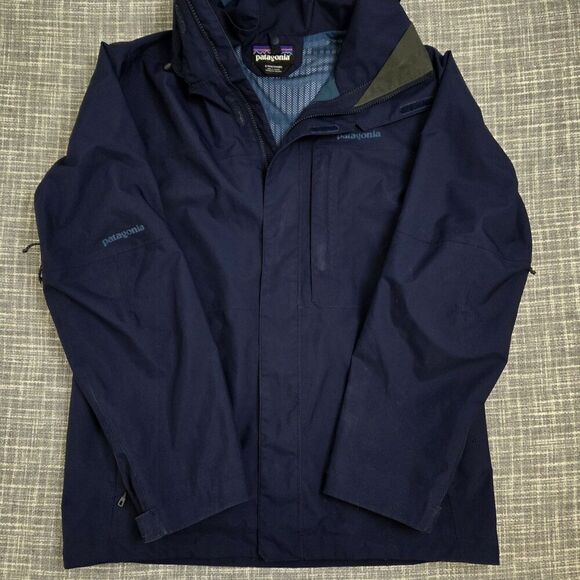 Patagonia H2NO Recco Vented Waterproof Shell Snowshot Navy Jacket Men's S - Picture 15 of 16